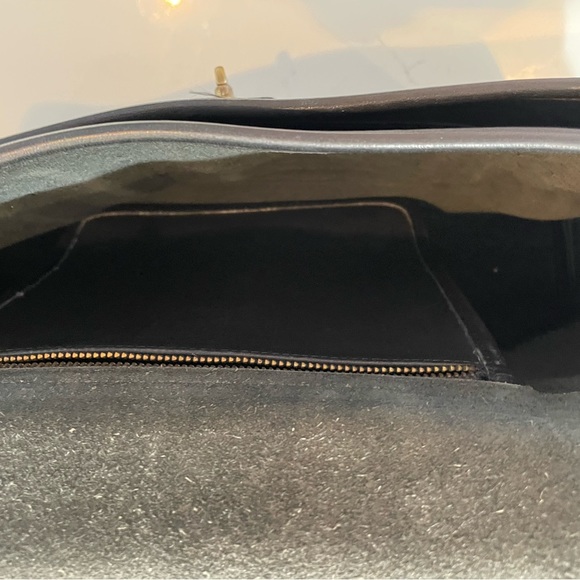 COACH VINTAGE USA BLACK TURN LOCK LEATHER SHOULDER BAG CROSSBODY PURSE WILLIS - Picture 5 of 6